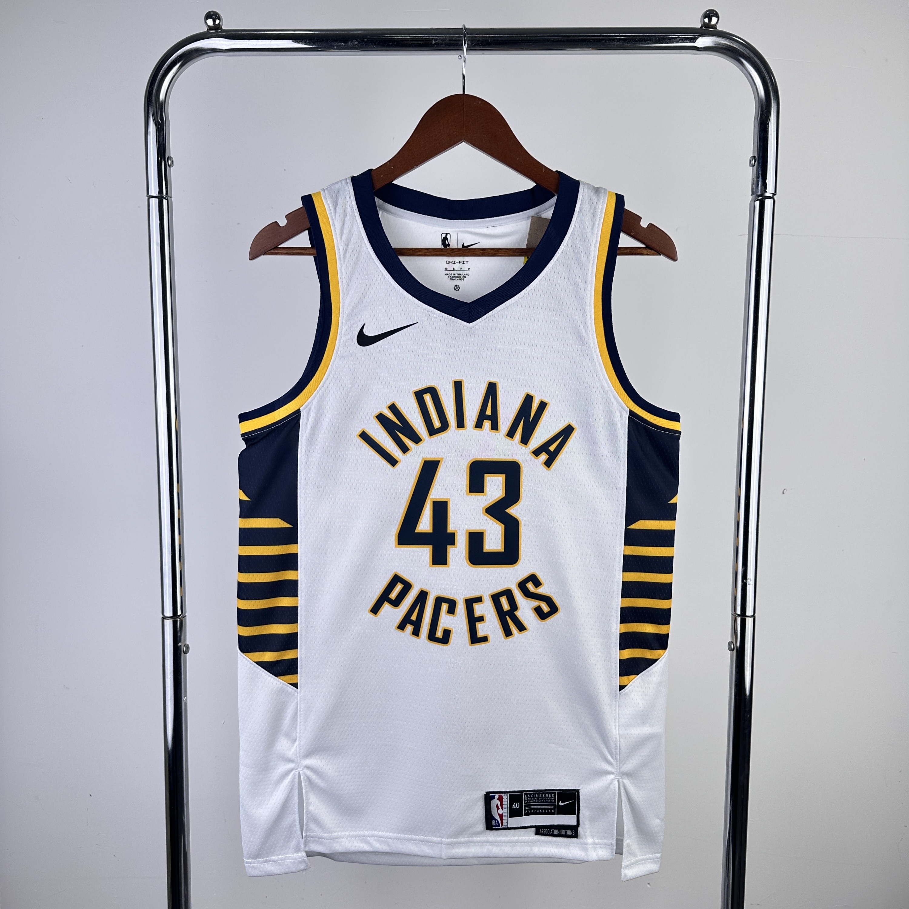 Men Indiana Pacers #43 Siakam White Season Nike 2024 NBA Jersey